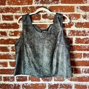 Vintage gray snakeskin tank top